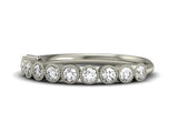 Delicate Bezel Diamond Band - Custom Design - Bostonian Jewelers