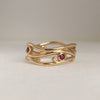 Make waves 18k Yellow with Rubies
