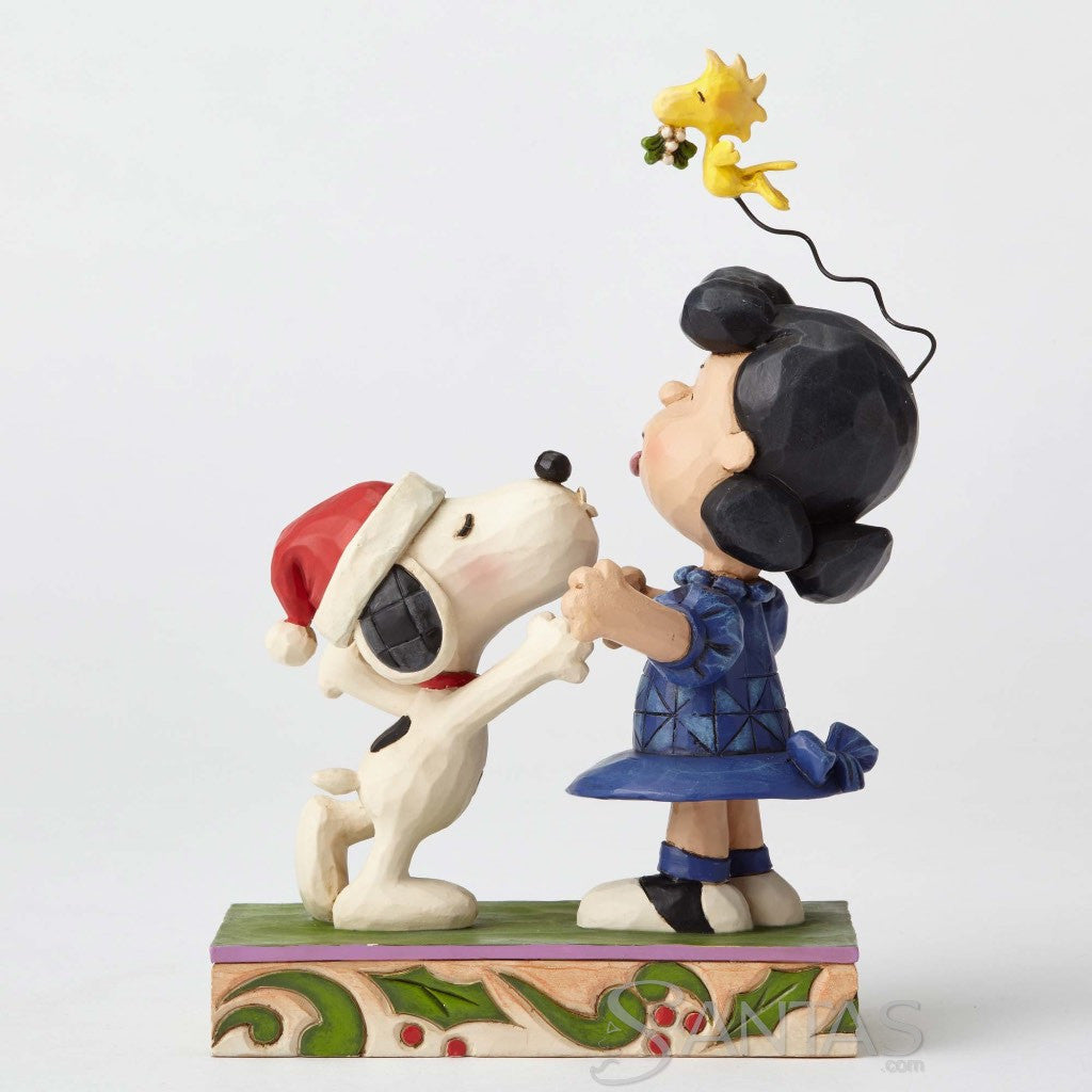 Snoopy Kissing Lucy Mistletoe Jim Shore Santas Com