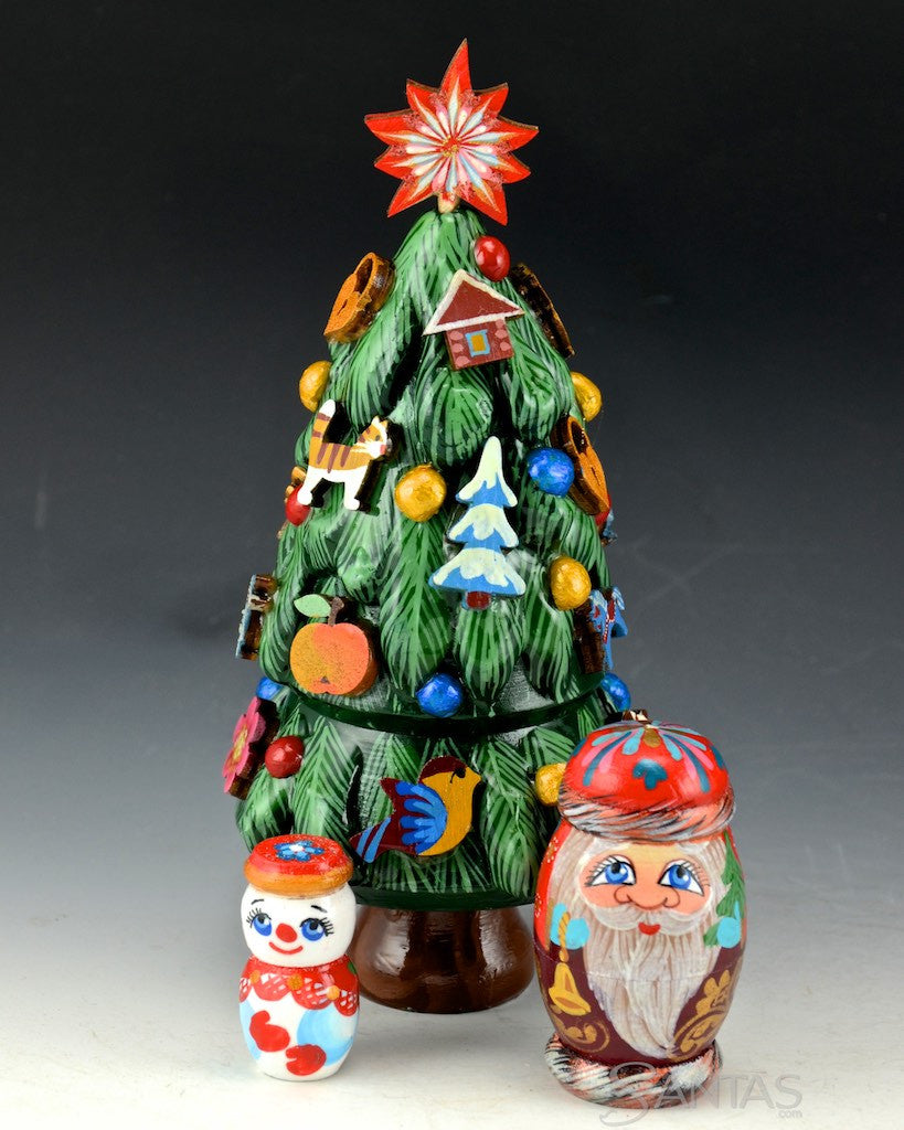 christmas tree nesting dolls