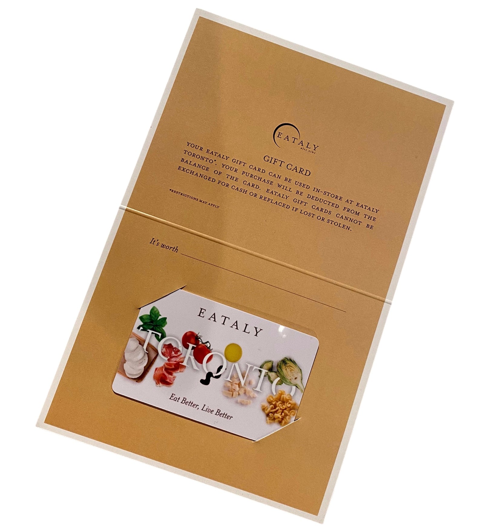 Instore Gift Card (Eataly Toronto only)