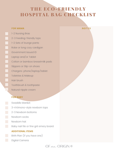 Eco-friendly packing list