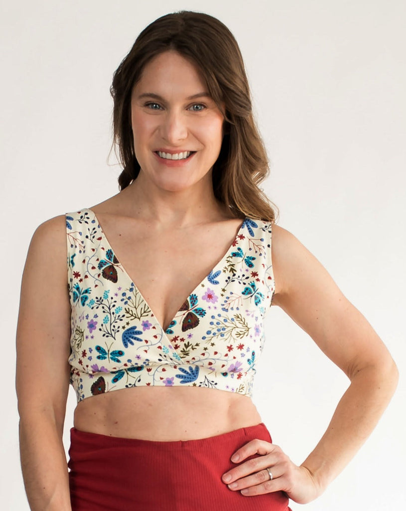 Women's Organic Cotton Sports bustier- IVONNE - Little Spruce Organics