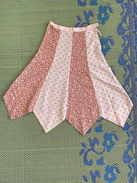 Krizia 80's silk cravatte patchwork skirt