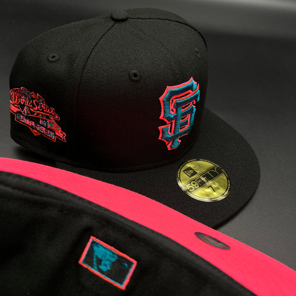 SF Giants NE Corduroy Fitted (Black/White/Red) w/'89 WS Side Patch