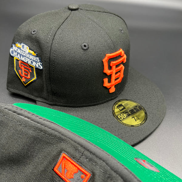 SF Giants NE Corduroy Fitted (Black/White/Red) w/'89 WS Side Patch