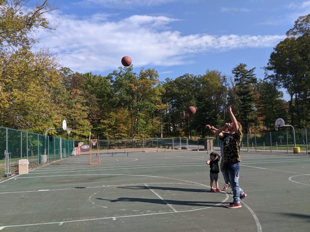 Basketball courts at Woodloch Resort