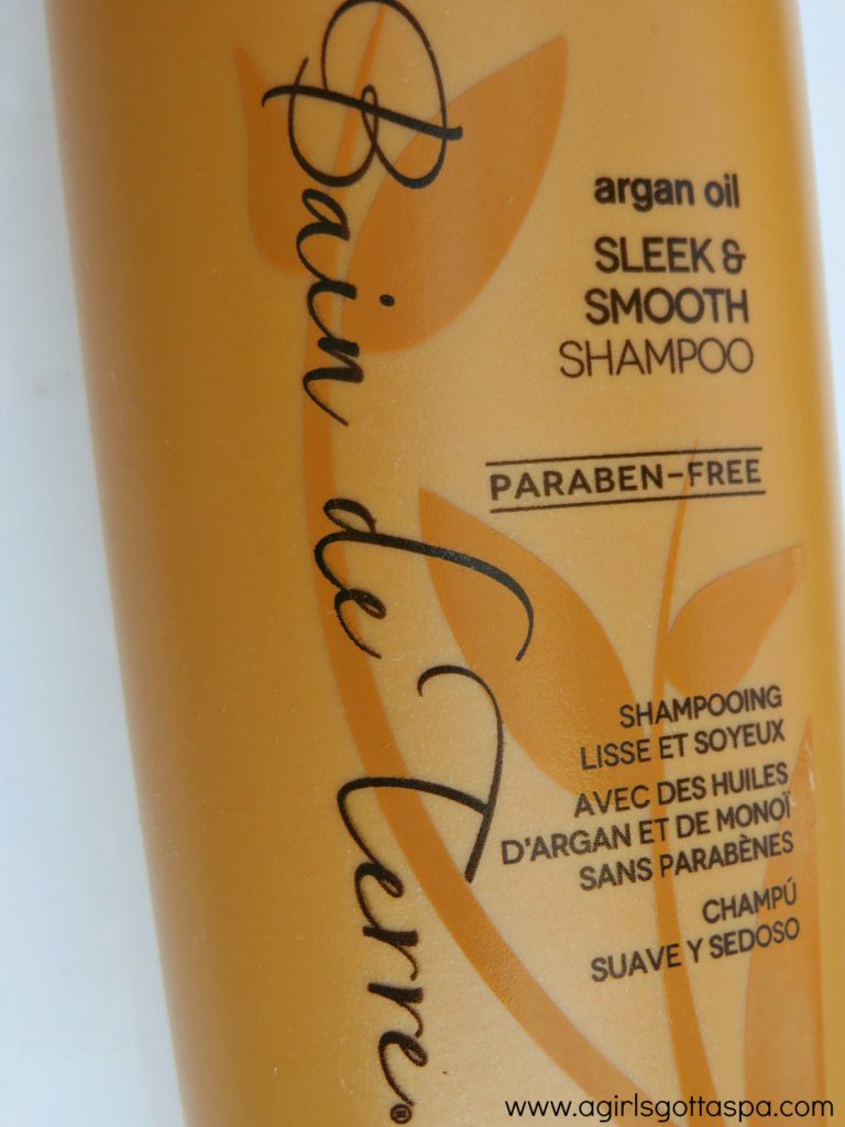 Bain de Terre Sleek & Smooth Shampoo and Conditioner #review #haircare #antifrizz #arganoil #monoi