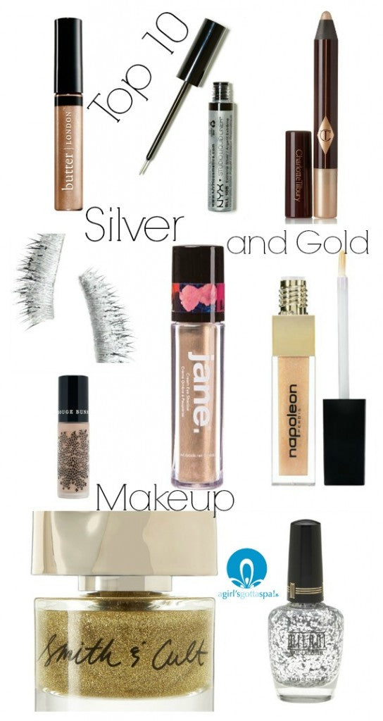 Top 10 Silver and Gold #Makeup via @agirlsgottaspa #beauty