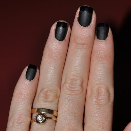 Elegant, dark gray nail design with silver and white details. | Grey gel  nails, Grey nail designs, Gray nails