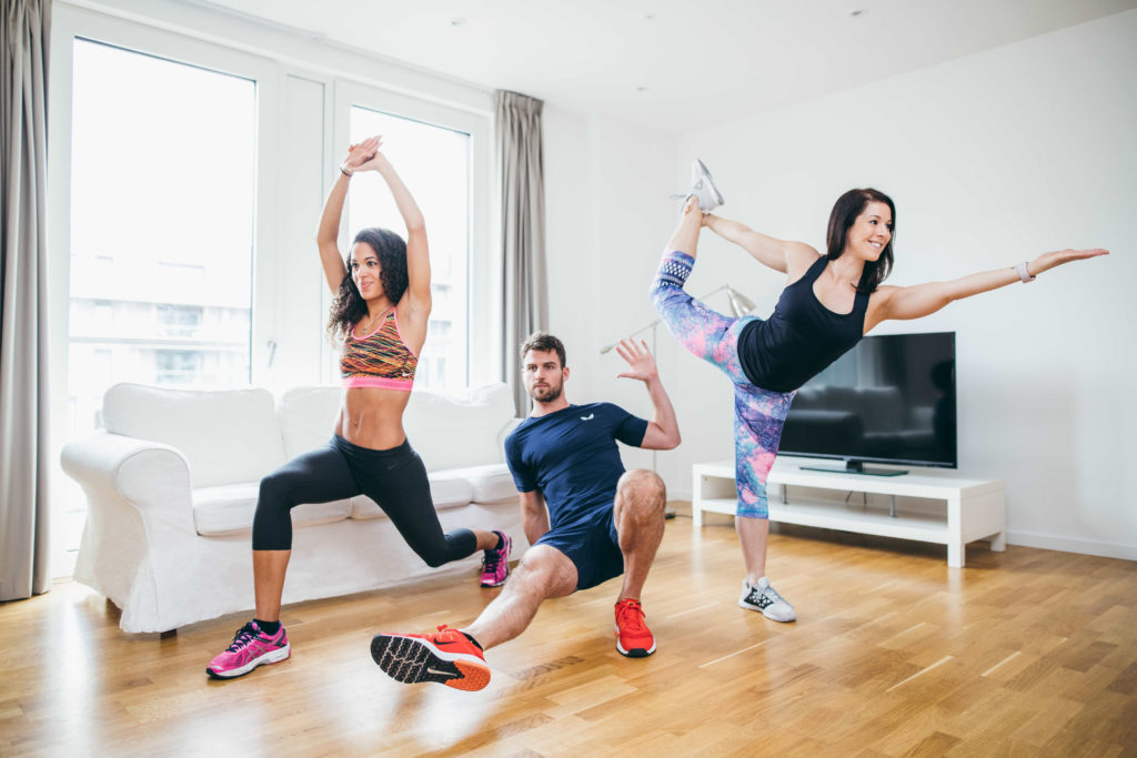 Schedule in an easy (but challenging) workout at home with FlexTV via @agirlsgottaspa
