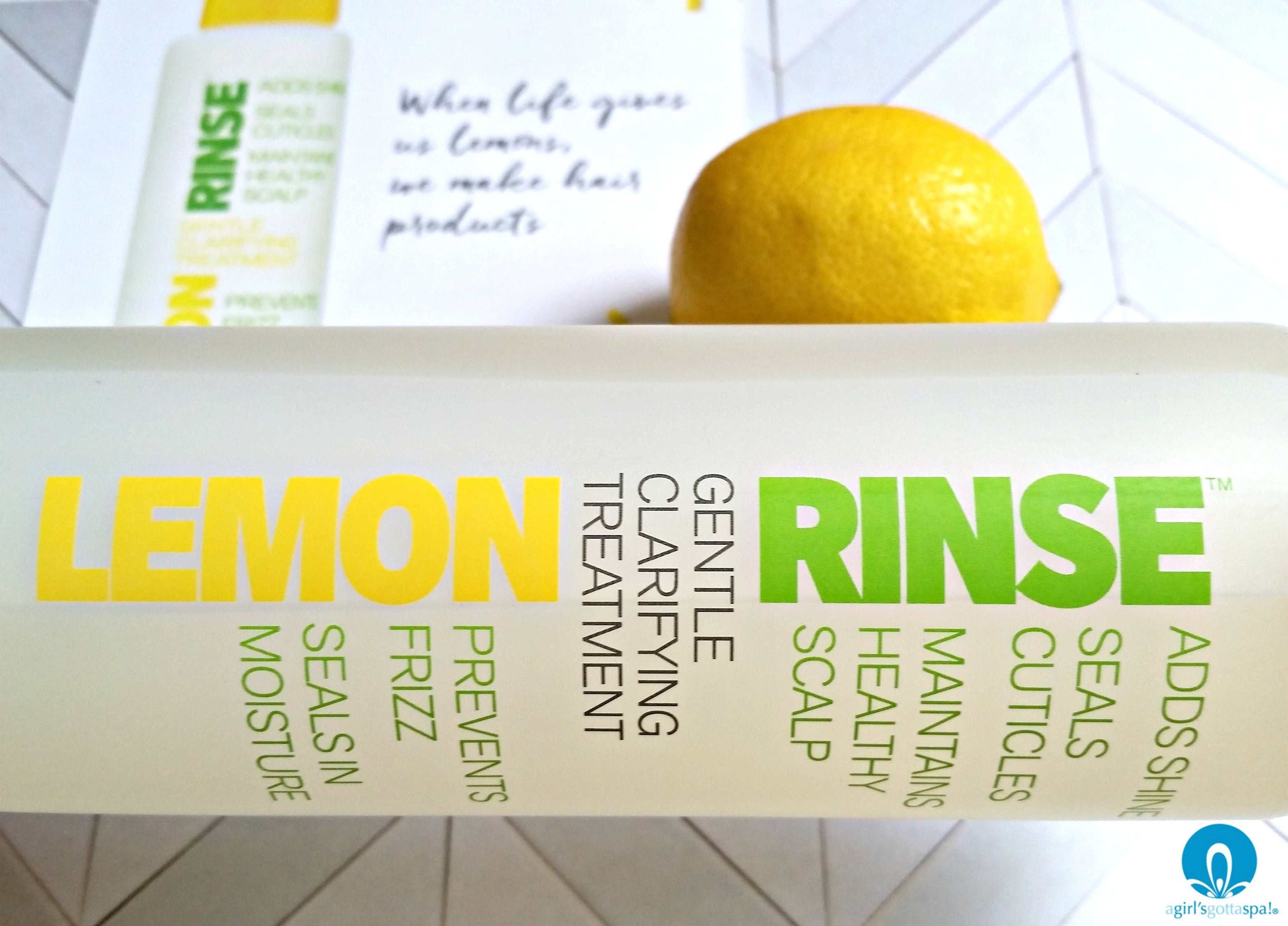 Lemon clarifying rinse from Beautiful Nutrition review via @agirlsgottaspa