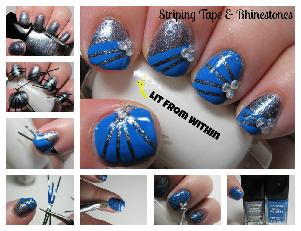 Nail art tutorial from @penelope9 (Lit from Within) for @agirlsgottaspa #nailart #nails