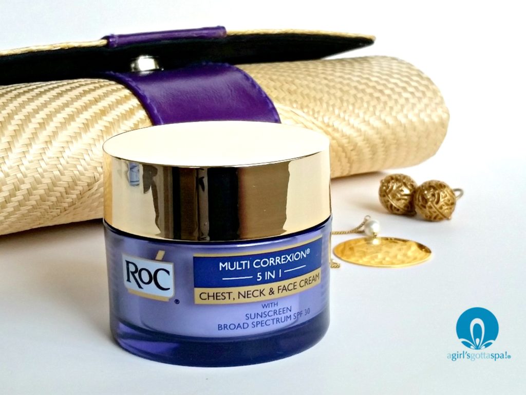 Roc Multi-correxion 5 in 1 chest, neck and face cream review via @agirlsgottaspa #ad #WomenWhoRoC