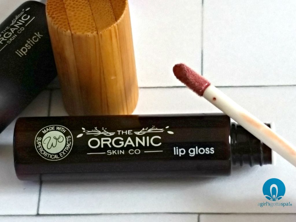 Organic lip gloss from The Organic Skin Co review via @agirlsgottaspa