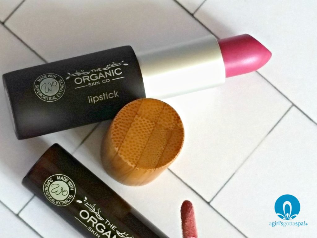 Organic lipstick from The Organic Skin Co review via @agirlsgottaspa