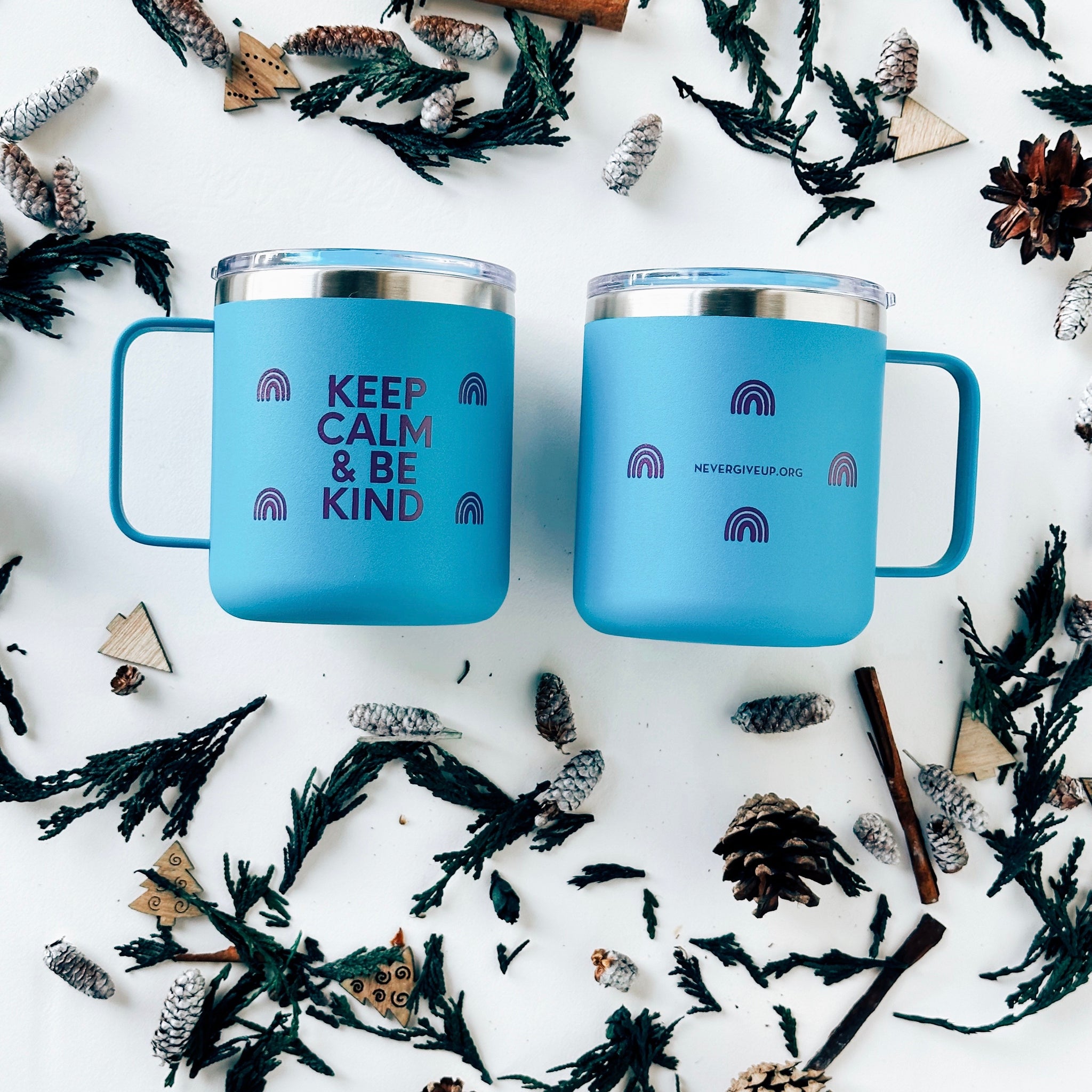 CAMPING MUGS - NEVER GIVE UP. SHOP