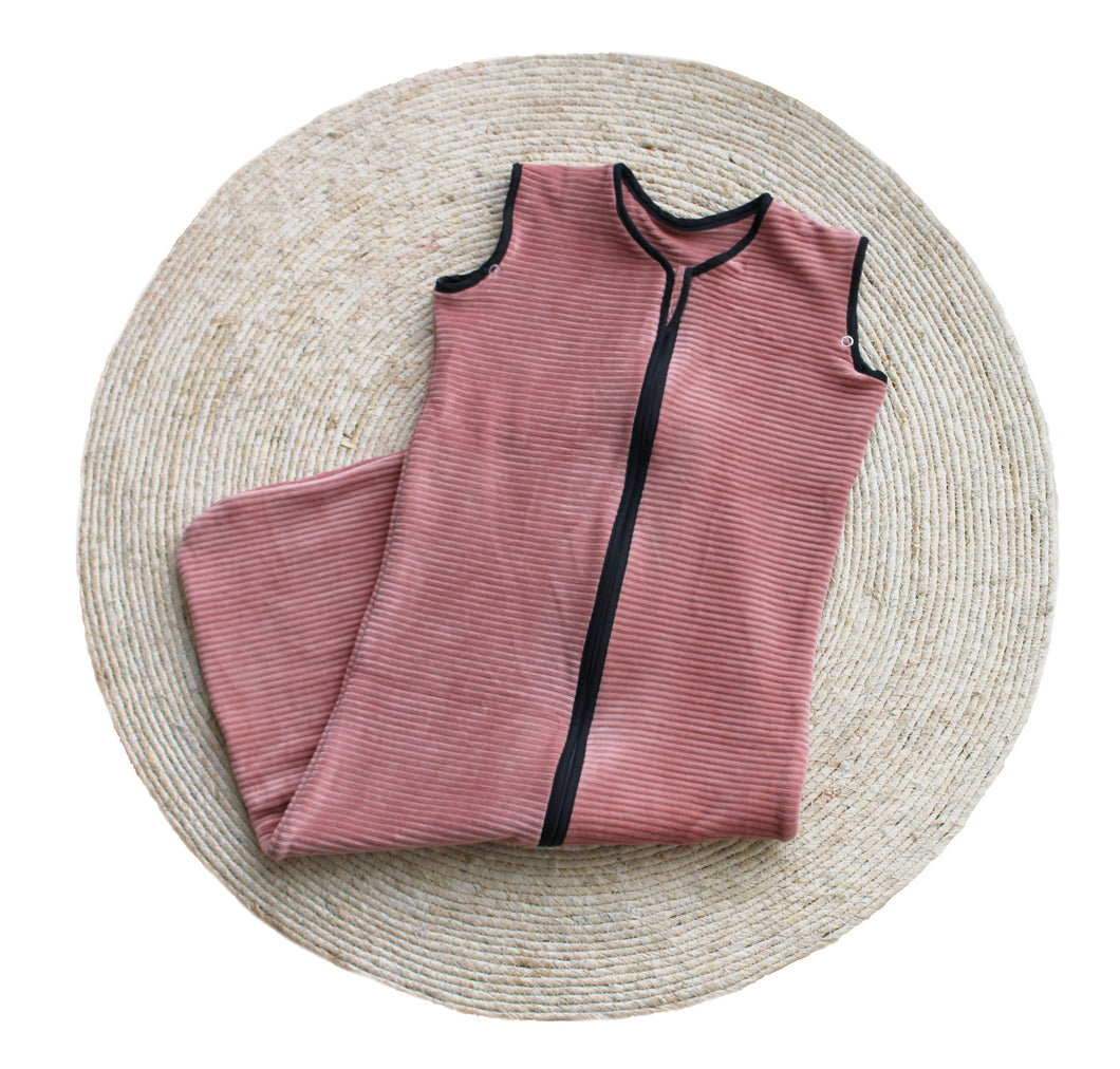 Baby Sleeping Bag - Old Pink Rib Fabric