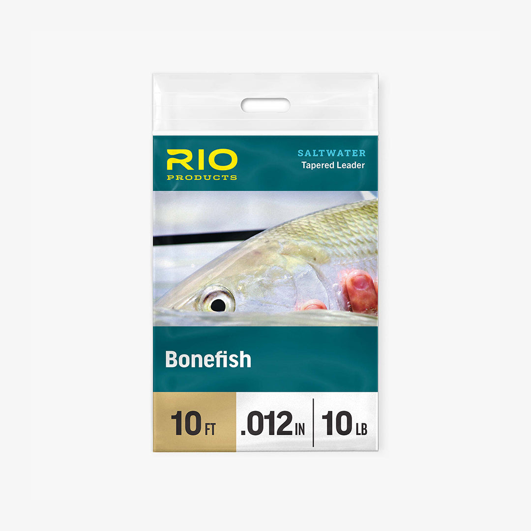 Rio Bass Leader, 9ft (0.012in) 3 Pack Fly Fishing Leaders, 10lb