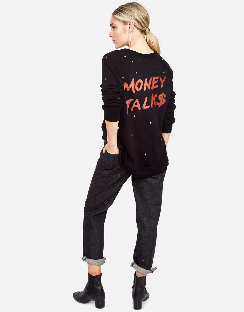 Lauren Moshi Long Sleeve Tops Vintage Pullover Sweatshirts - darby ac dc money talks