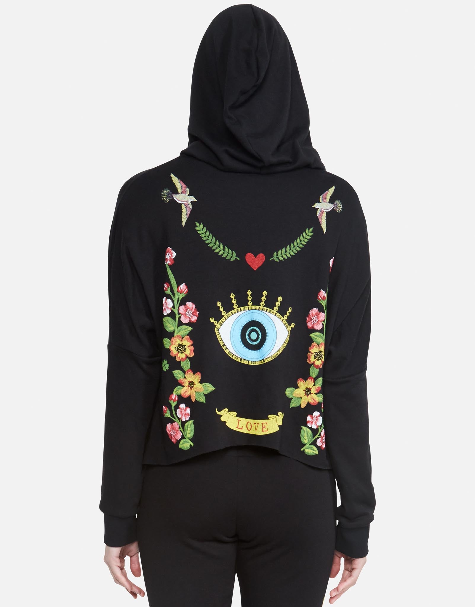 ÉPINE PARIS hoodie flower black - トレーナー