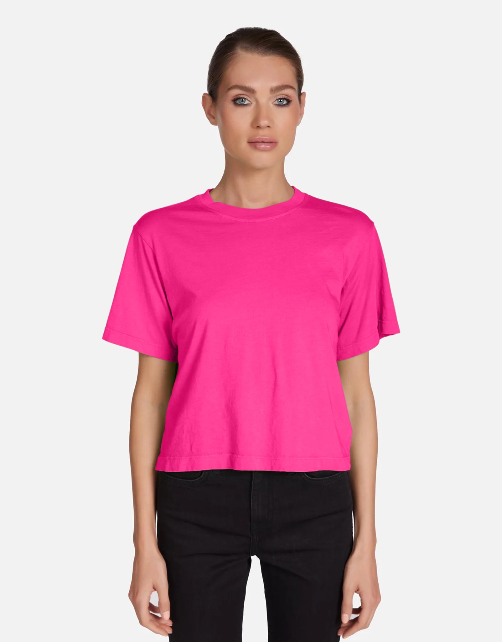 Hester Oversized Tee Bright Pink - Bright Pink XS