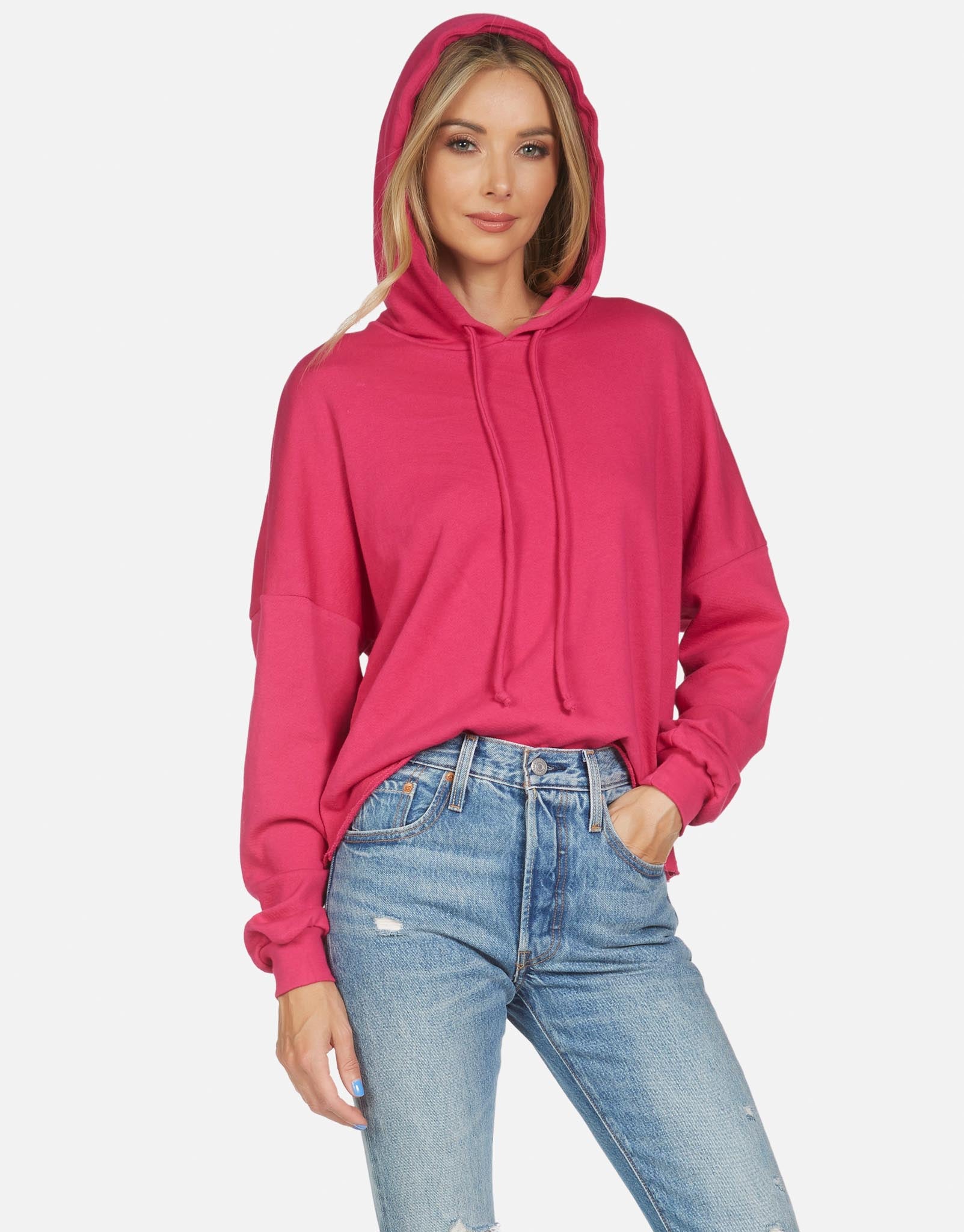 Lowry LE Crop Hoodie - Magenta S