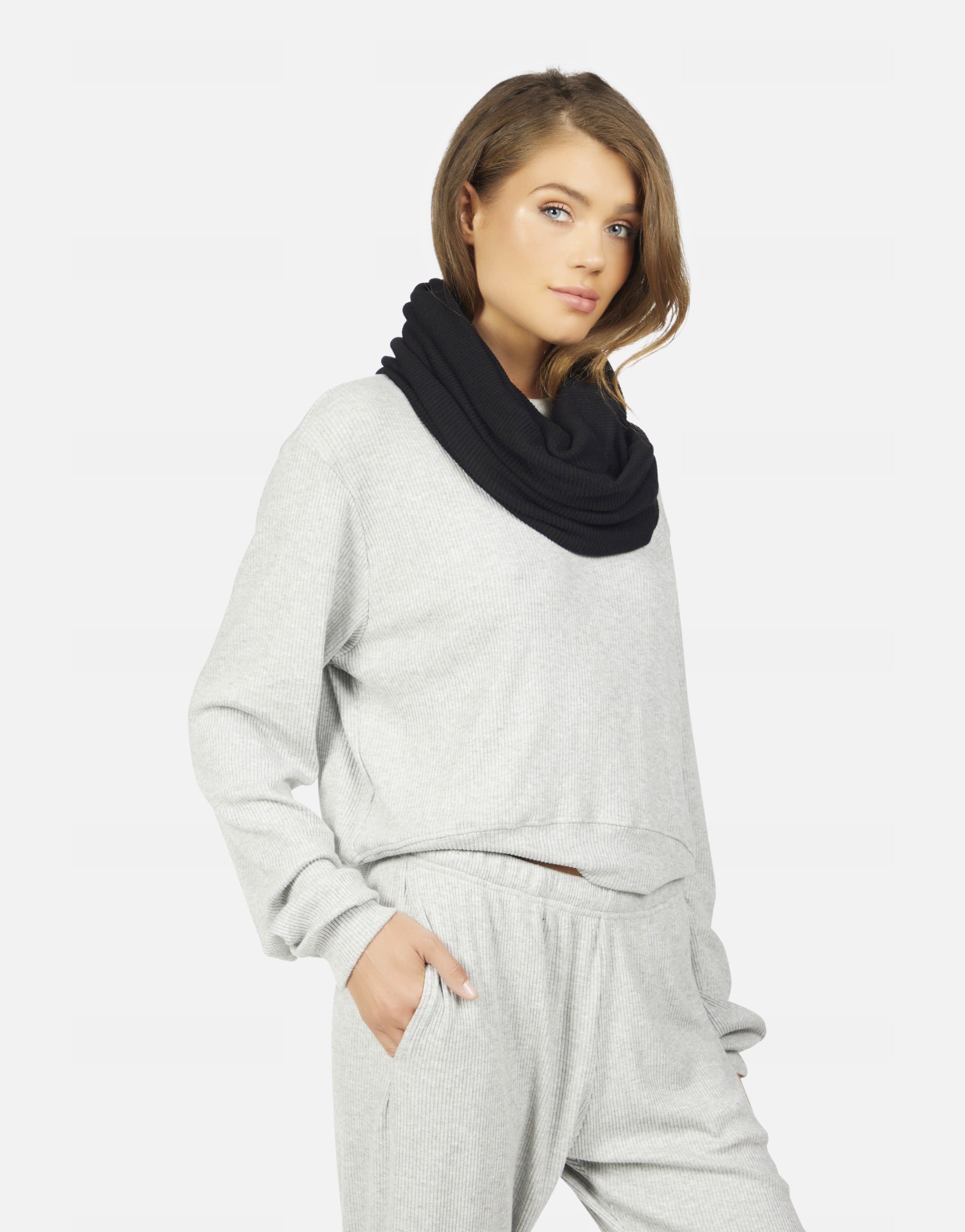 Neville- Sweater Snood Scarf - Sand Dune OS