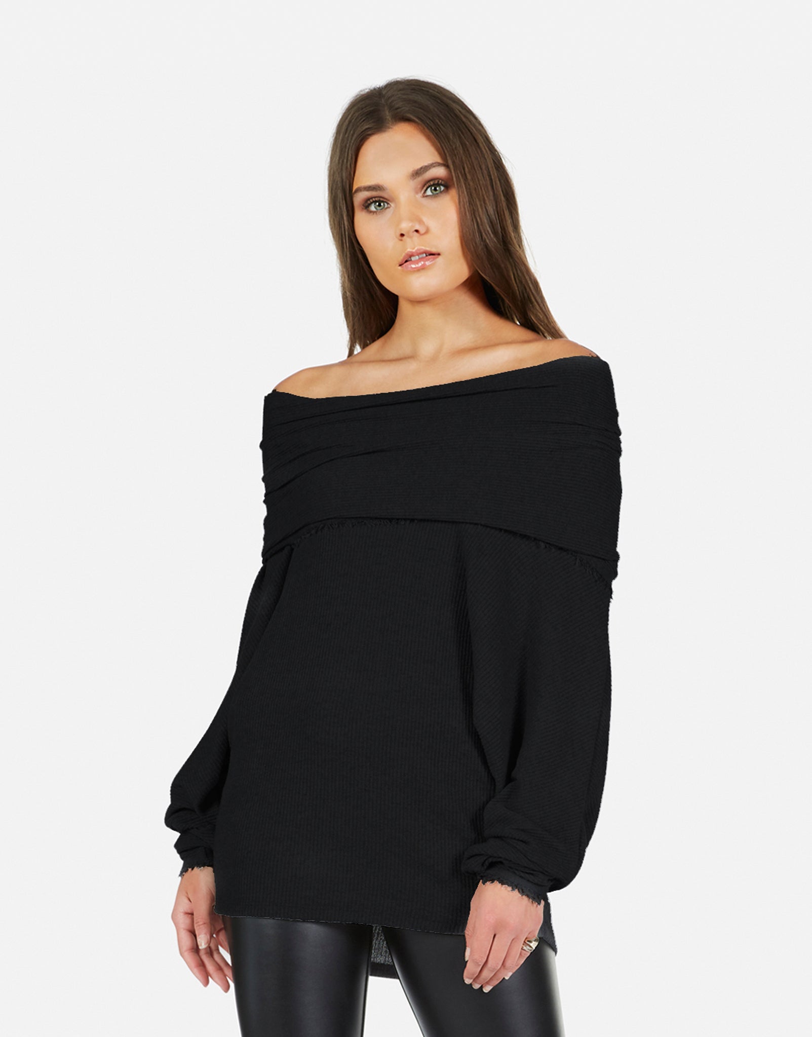 Jarrett Cowl Neck Top - Black XS/S