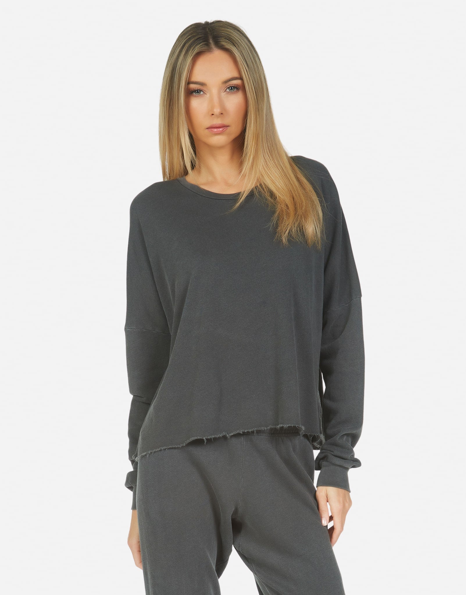 Travis Crop Pullover - Pigment Black M