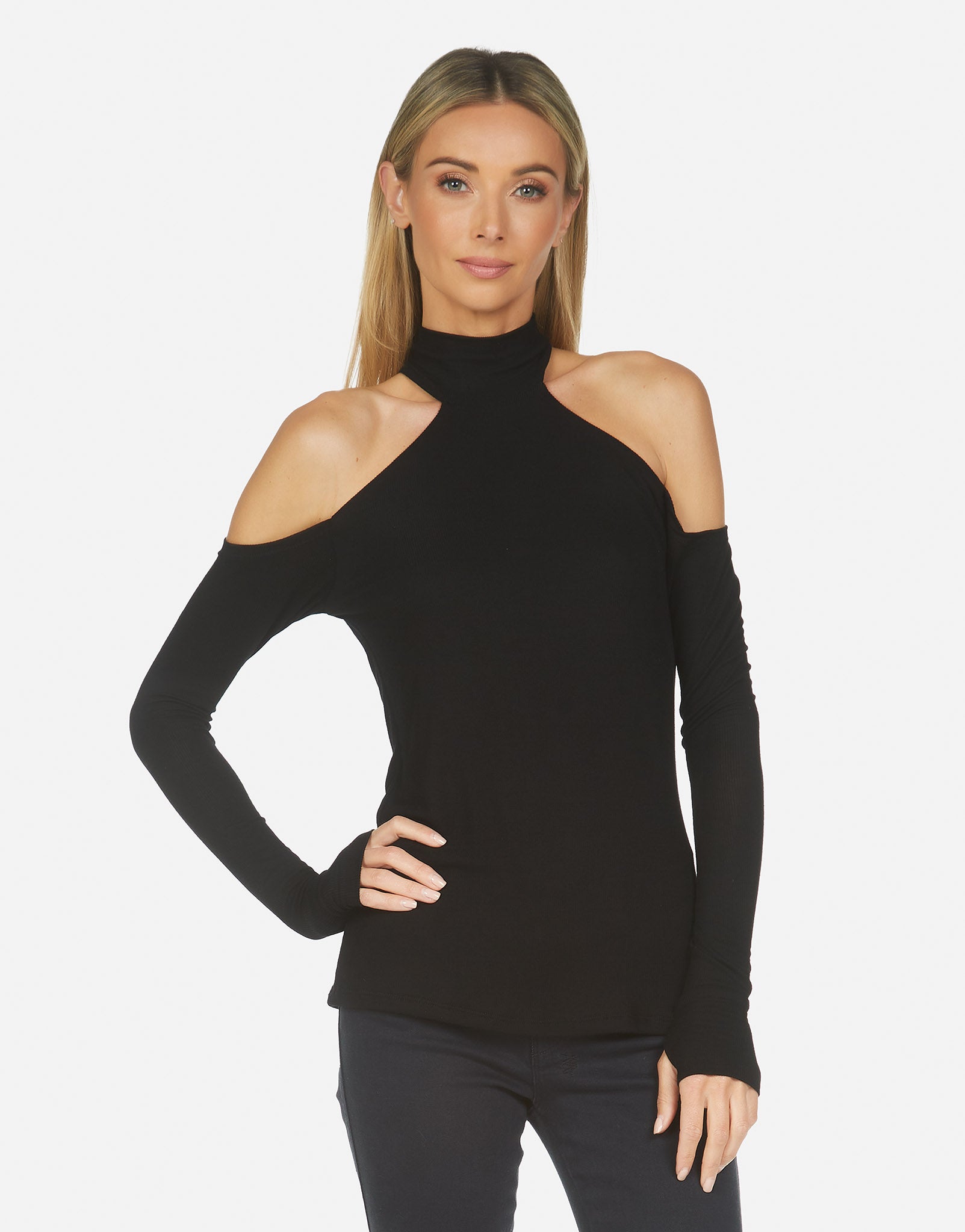 Levon L/S Top w/ Shoulder Cutout - Michael Lauren product image