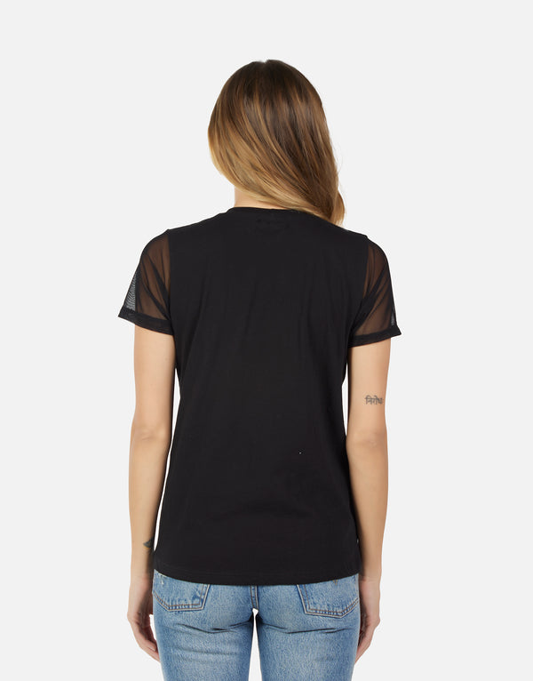 Oslo Mesh Top in Black curated on LTK