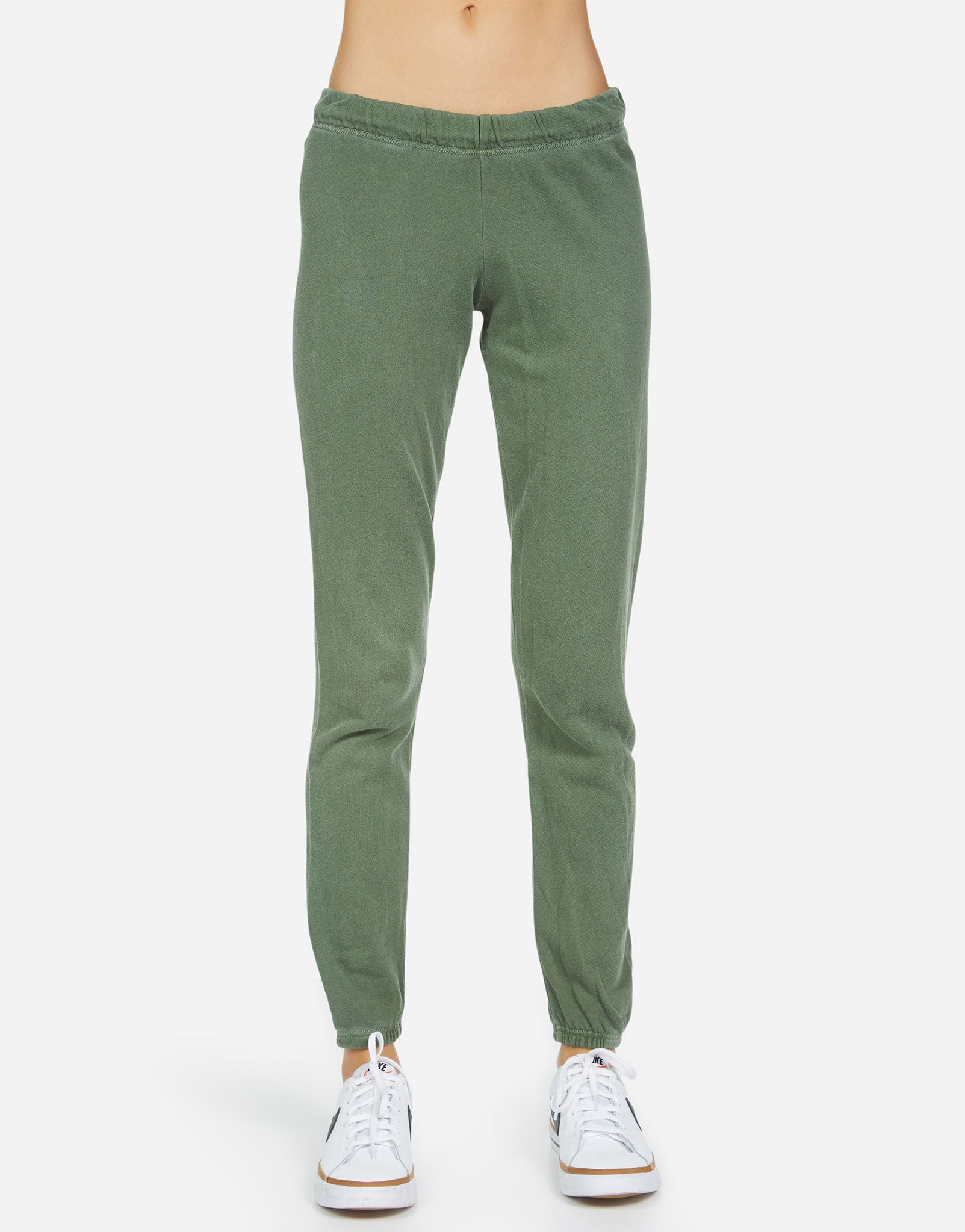 Nate Crop Sweatpant- Pigment Dye - Pigment Military L