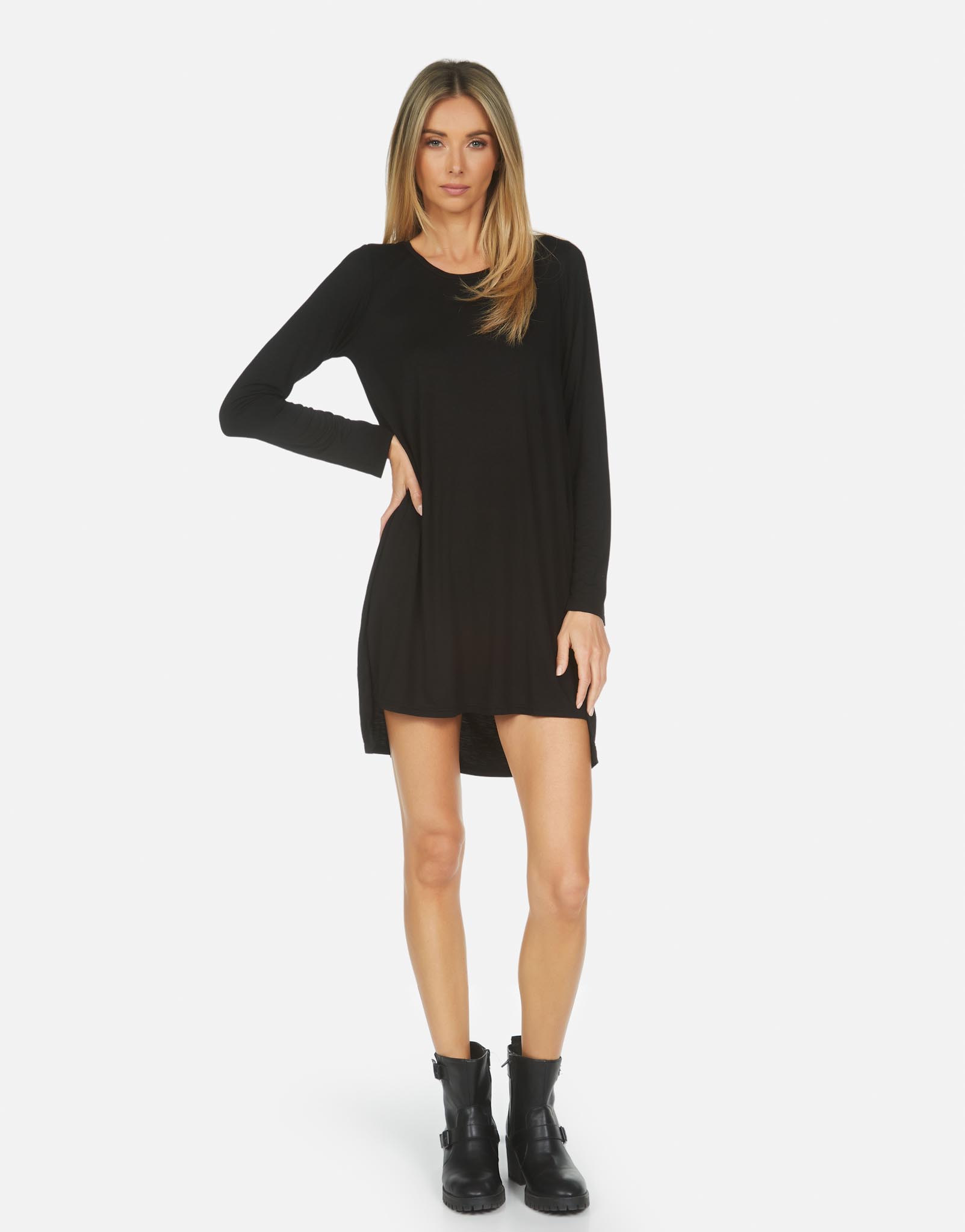 Hale LE High Low Dress - Black XS