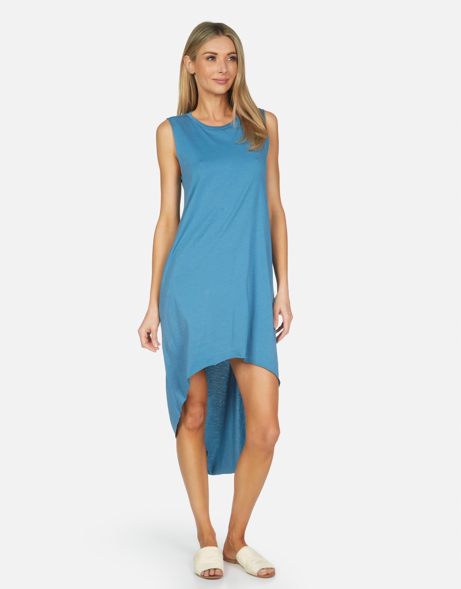 Walt LE Teal Sky High Low Dress