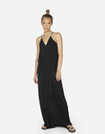 Ribbed Draped Maxi Dress