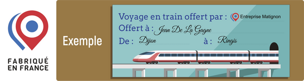 ticket train factice