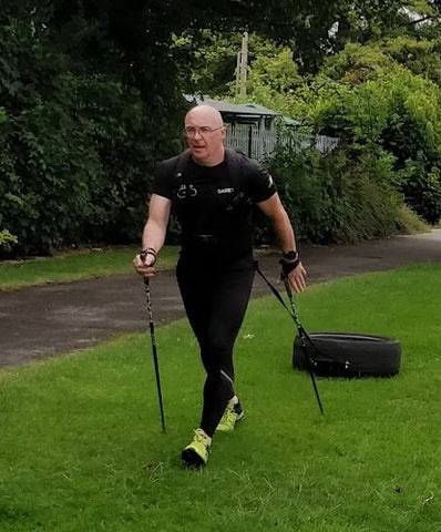 Gareth Davies British Nordic Walking instructor and tyre