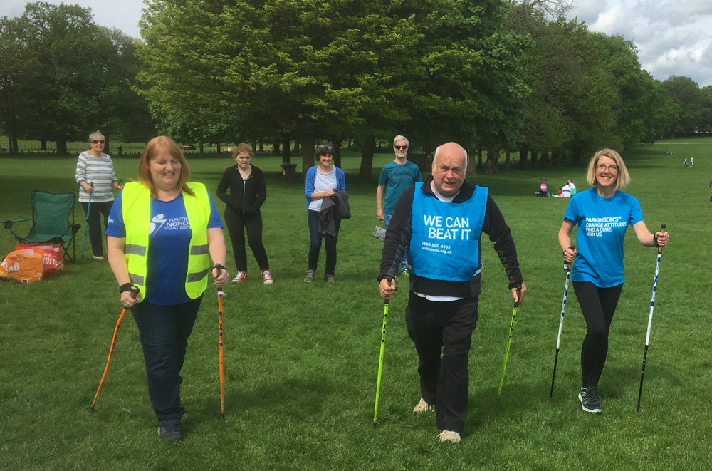 pole walking for parkinson's