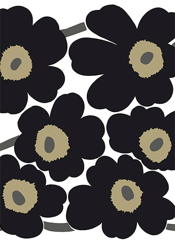 1-osainen kortti, Unikko white black, Marimekko – 