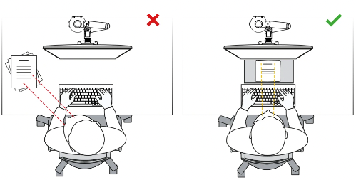 Porte-documents ergonomique pour bureau – UP & DESK