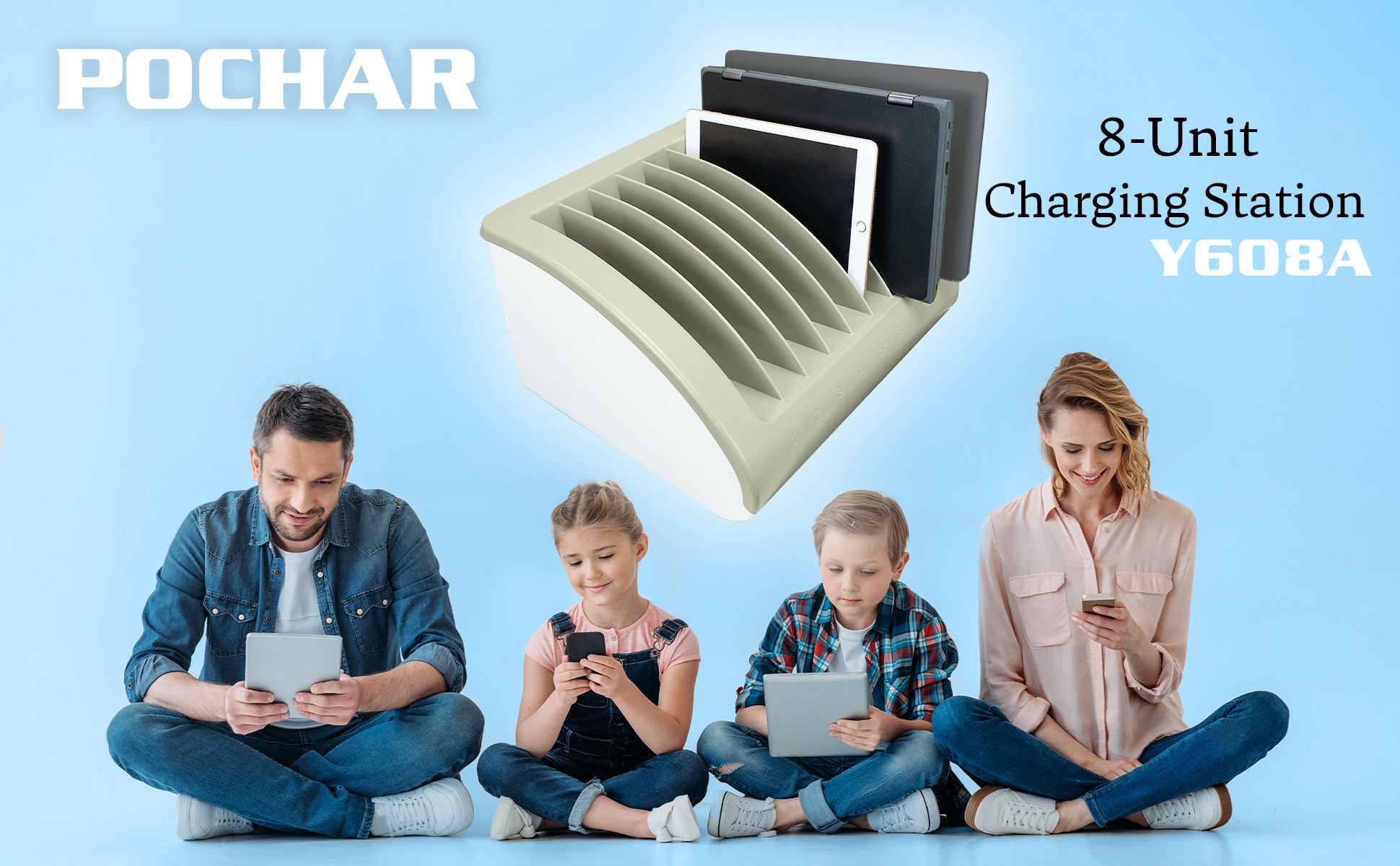 POCHAR-Y608A-8-Device-Charging-Station-for-Laptops