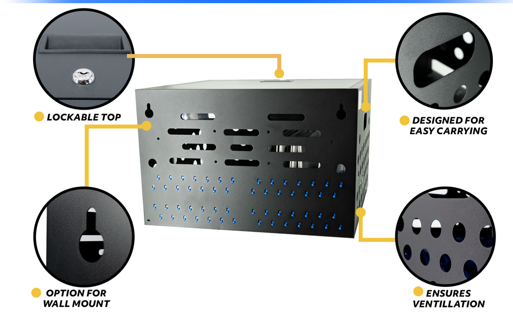 POCHAR-C16BH-16-Device-Charging-Cabinet-with-Lock-Chromebook-Charging-Station-For-Classroom