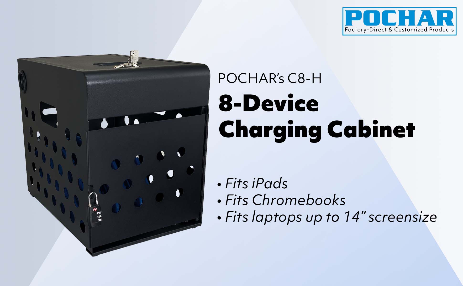 POCHAR-C8H-8-Device-Charging-Cabinet-with-Lock-Chromebook-Charging-Station-For-Classroom-Locking-Cabinet-for-iPad