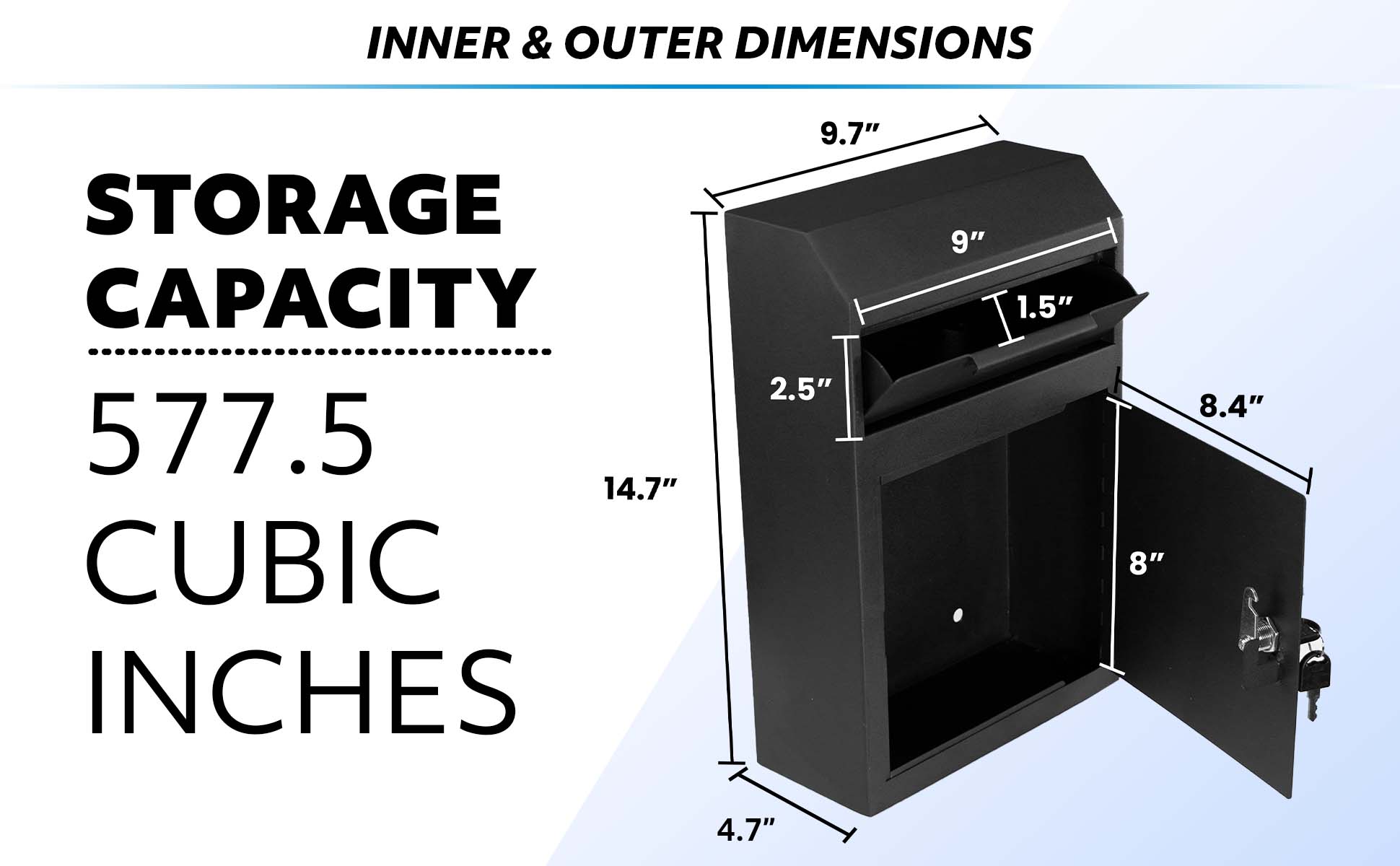 POCHAR-DB02-D02H-Wall-Mount-Key-Drop-Box-Payment-Dropbox