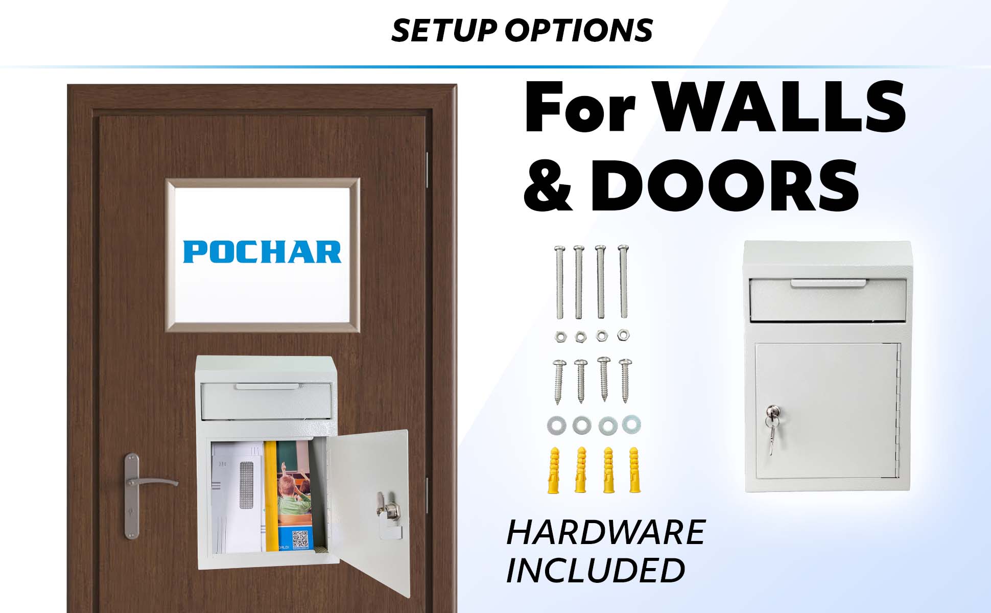 POCHAR-D02W-Wall-Mount-Key-Drop-Box-Payment-Dropbox-for-Business-After-Hours