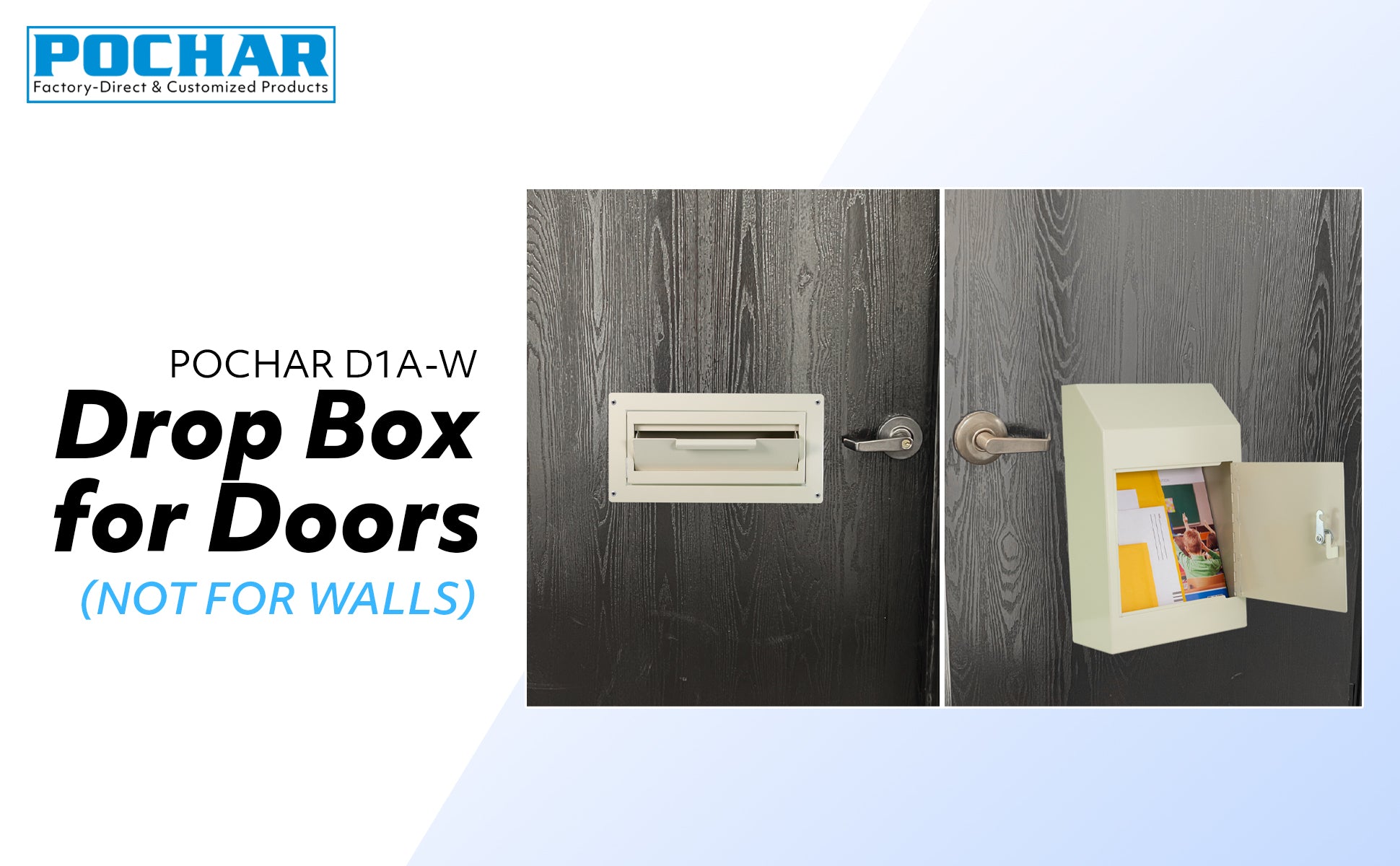 POCHAR-D1AW-Through-the-Door-Drop-Box-Dropbox-for-Doors