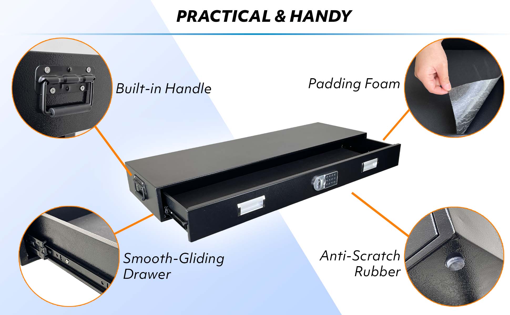 POCHAR-G3H-Under-Bed-Gun-Safe-Drawer-with-Keypad-Lock-for-AR-Rifle