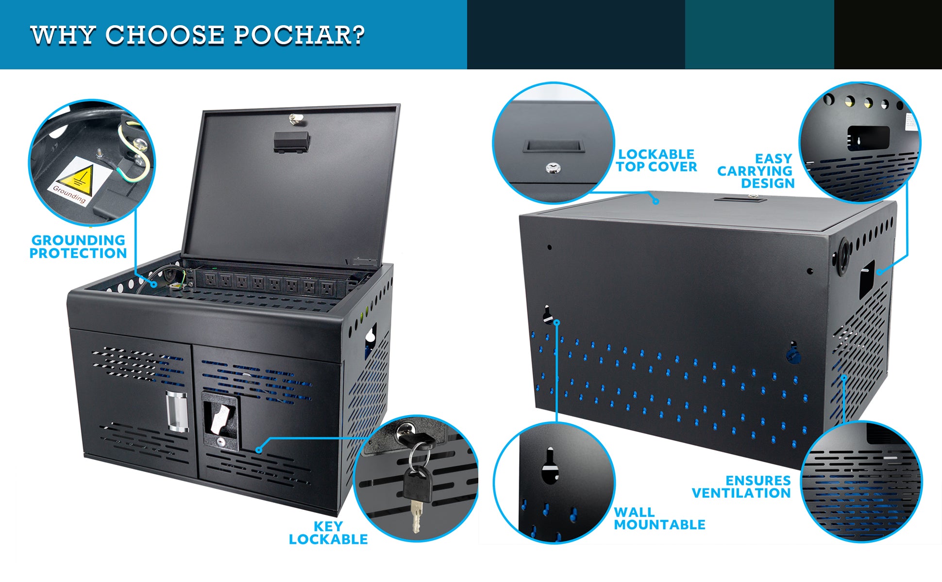POCHAR-Y816ASH-Locking-Charging-Cabinet-for-16-Chromebook-iPad-Laptop