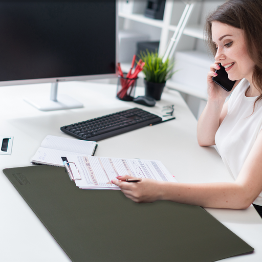 Large PU Leather Computer Desk Mat Dual Sided Use Waterproof